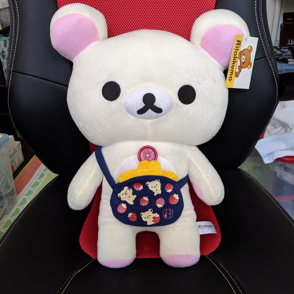 Korilakkuma plush wearing purse 15.5"